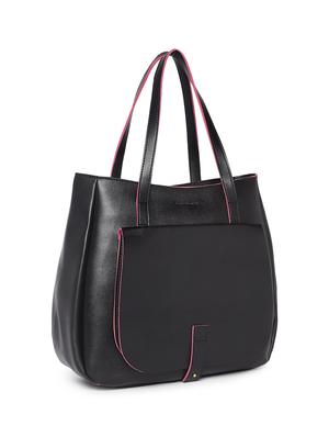 black leatherette (pu) regular tote - 16707209 - Standard Image - 4
