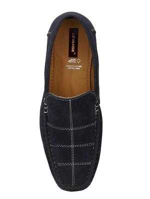 navy leatherette slip on loafers - 16707959 - Standard Image - 4