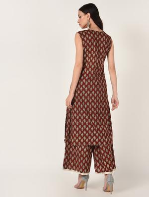printed kurta palazzo set - 16708030 - Standard Image - 4