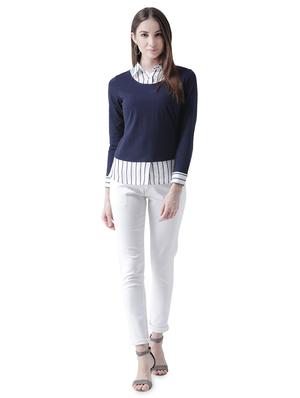 shirt collar layered top - 16708327 - Standard Image - 4