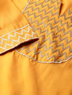 embroidered yoke kurta pant set - 16708361 - Standard Image - 4