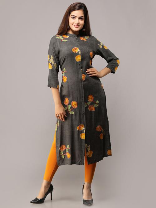 floral straight kurta - 16708848 - Very Small Image - 1