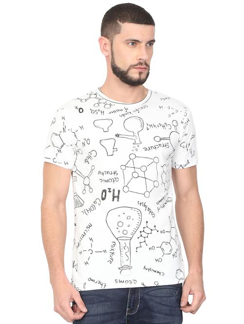 white printed t-shirt - 16708905 - Standard Image - 1