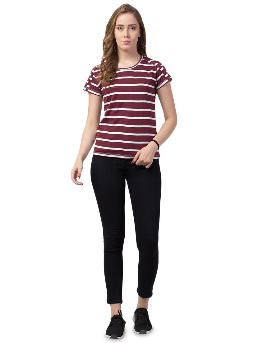 round neck striped tee - 16708915 - Zoom Image - 4