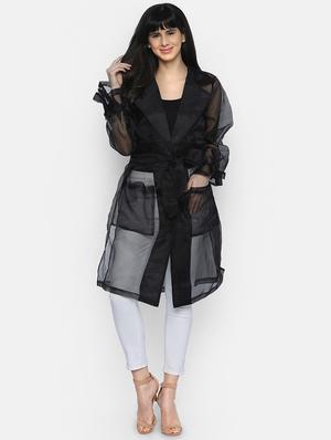 tie knot detail lapel neck jacket - 16709340 - Standard Image - 4