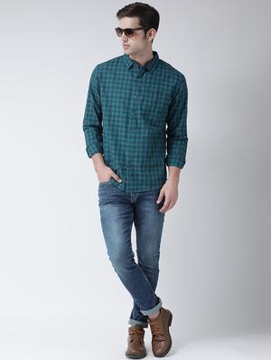 blue checkered casual shirt - 16709412 - Standard Image - 4