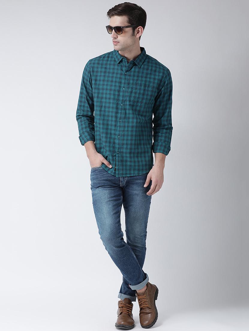blue checkered casual shirt - 16709412 - Zoom Image - 4
