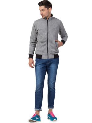 grey solid casual jacket - 16709799 - Standard Image - 4