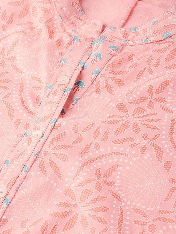 pastel printed kurta pant set - 16710668 - Zoom Image - 4