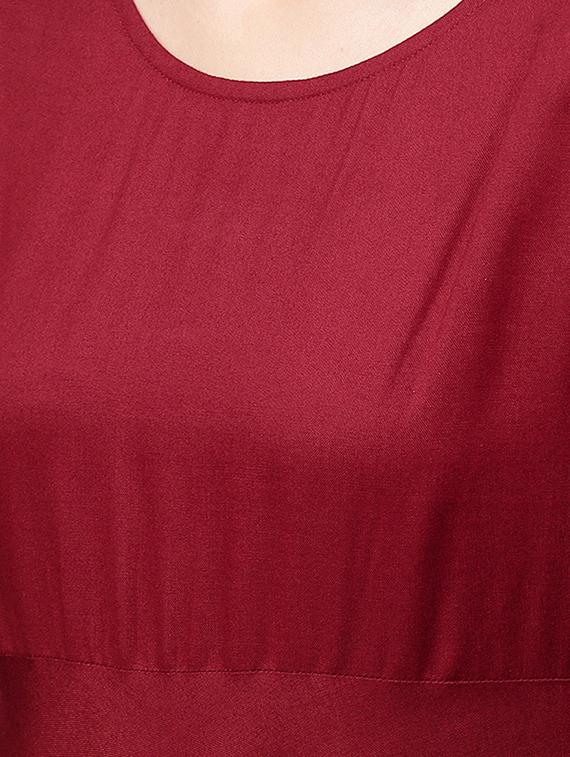 solid a-line kurta - 16711069 - Zoom Image - 4
