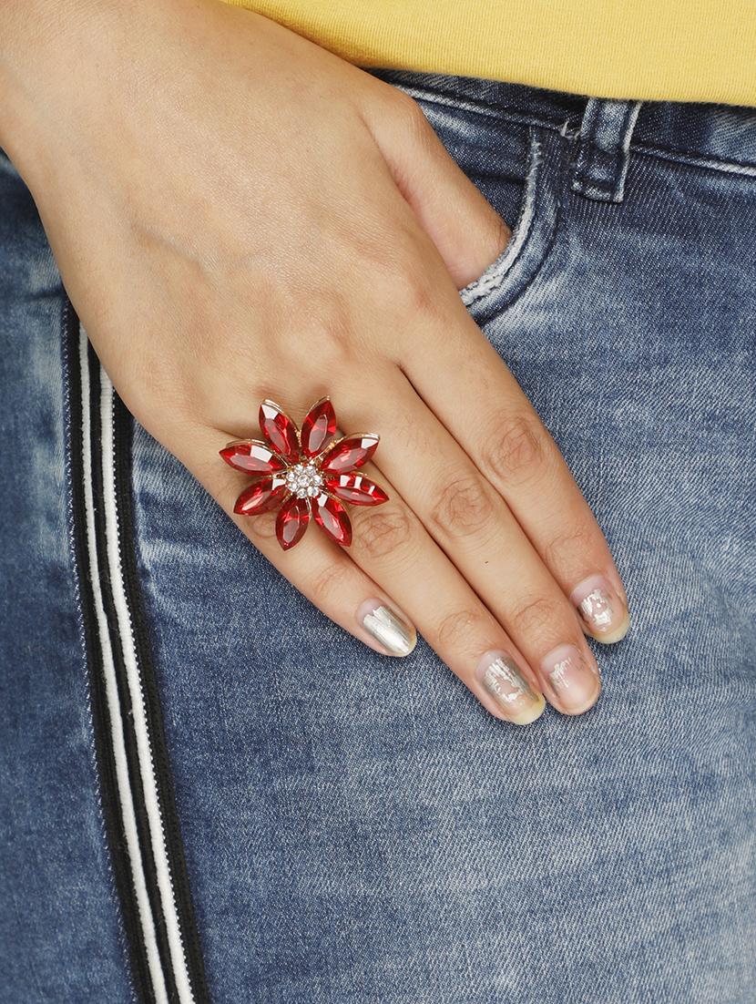 red gold plated finger ring - 16711149 - Zoom Image - 4