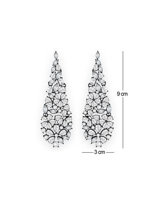 silver brass drop earring - 16711484 - Standard Image - 4
