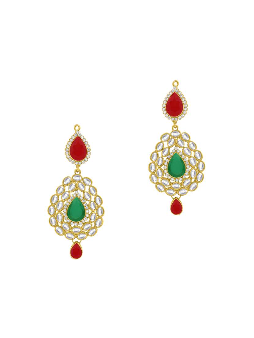 multi colored metal drop earring