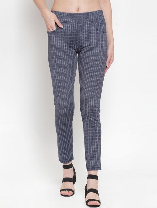 mid rise checkered jeggings - 16711986 - Standard Image - 1