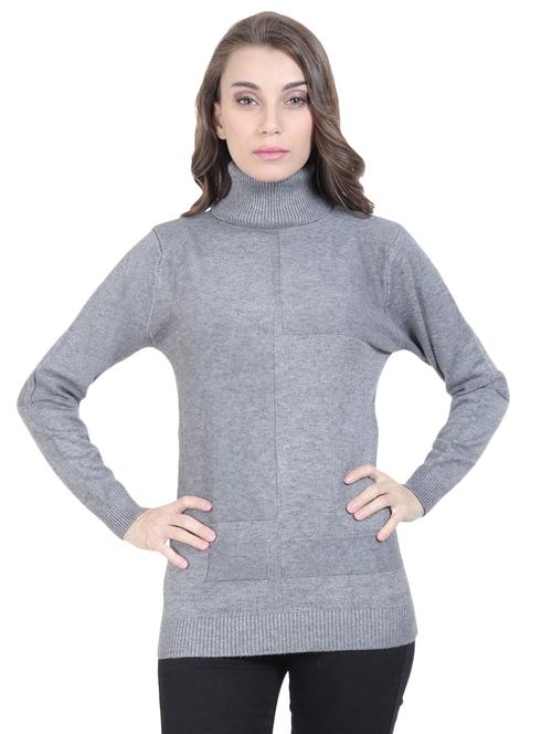 turtle neck solid pullover - 16712010 - Standard Image - 1