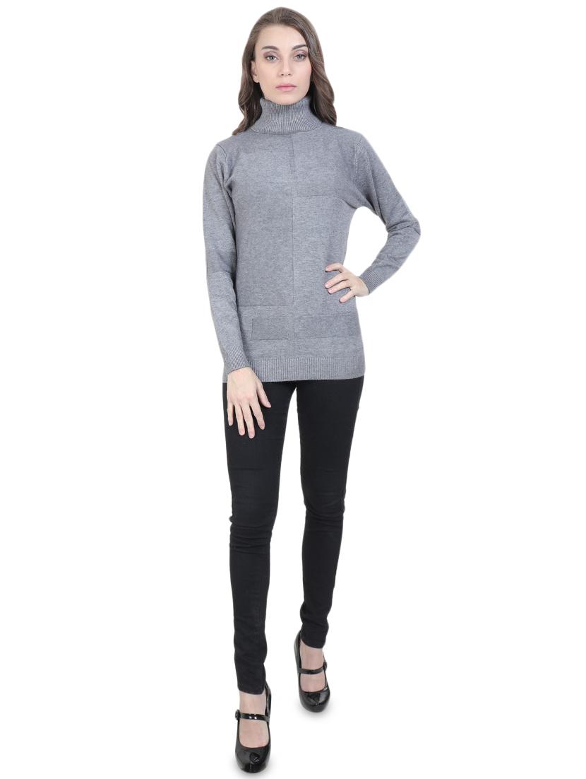 turtle neck solid pullover - 16712010 - Zoom Image - 4