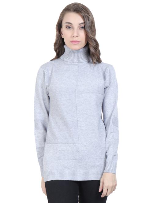 turtle neck solid pullover - 16712011 - Standard Image - 1