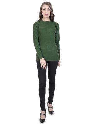 round neck solid pullover - 16712013 - Standard Image - 4