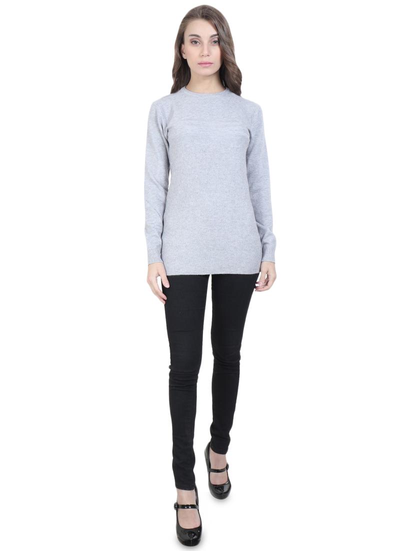 round neck solid pullover - 16712014 - Zoom Image - 4