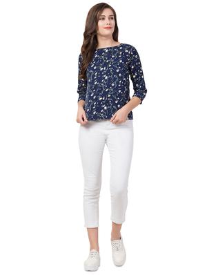 boat neck floral top - 16712331 - Standard Image - 4