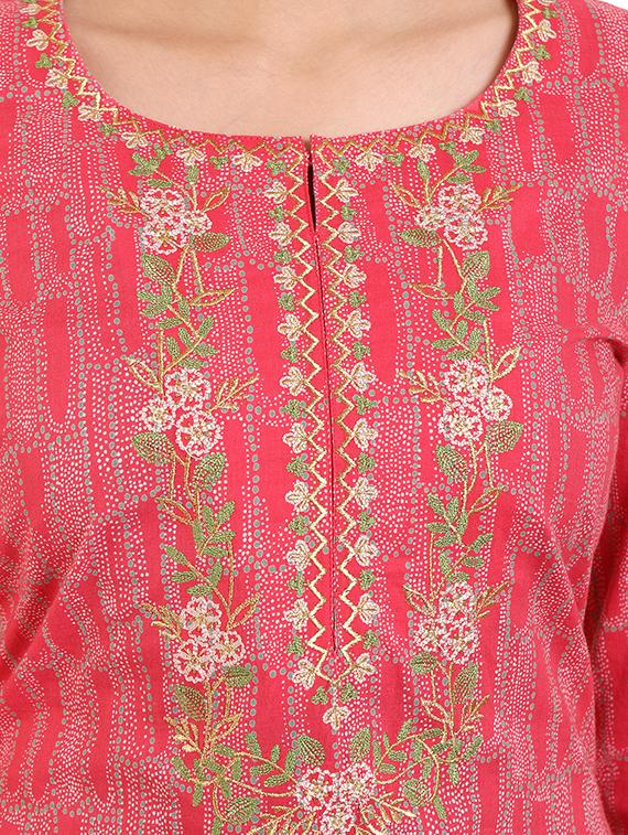 printed a-line kurta - 16712483 - Zoom Image - 4