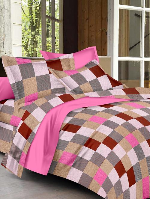 cotton double bedsheet with 2 pillow cover - 16712624 - Standard Image - 1