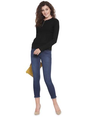 round neck solid pullover - 16712709 - Standard Image - 4