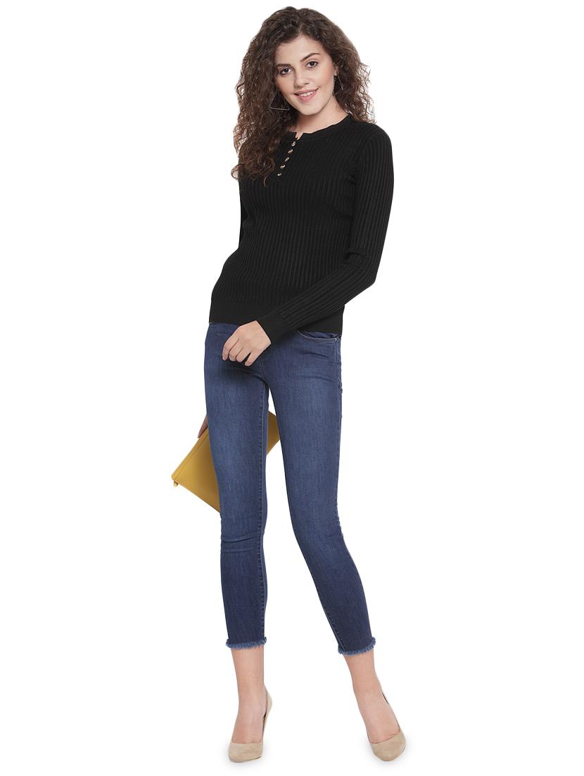 round neck solid pullover - 16712709 - Zoom Image - 4