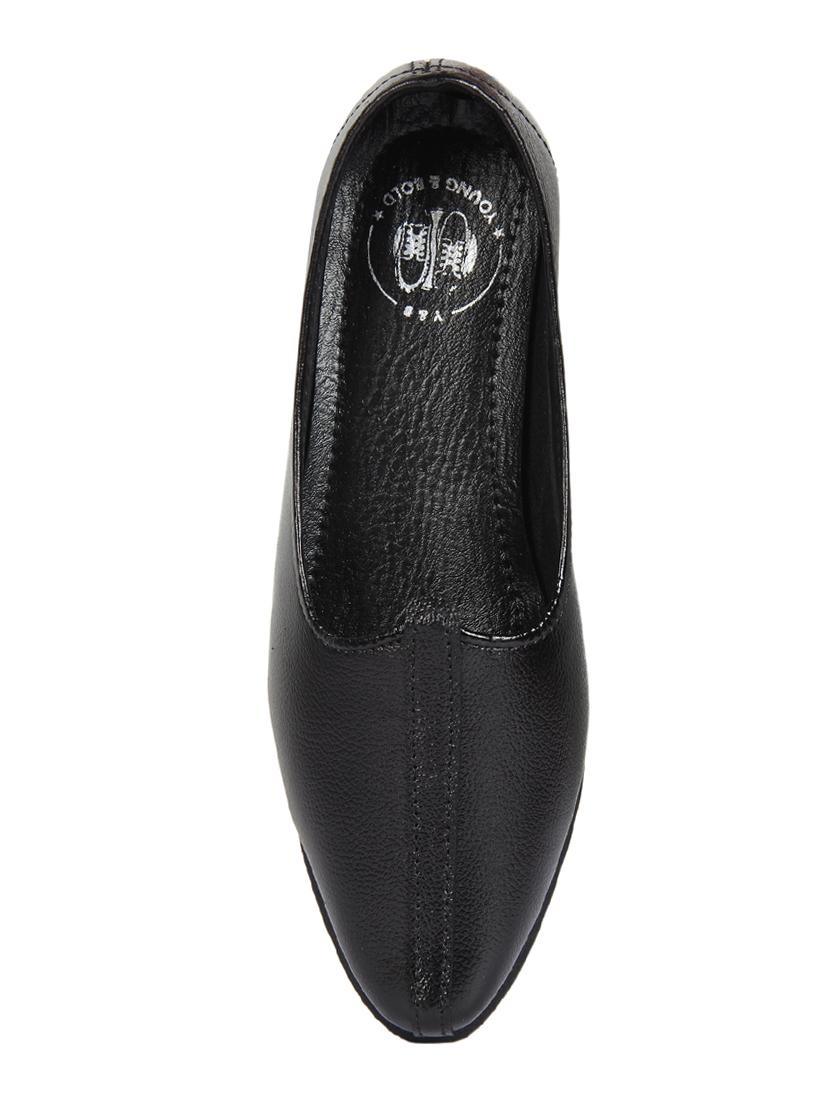 black leatherette slip on jutis - 16712929 - Zoom Image - 4