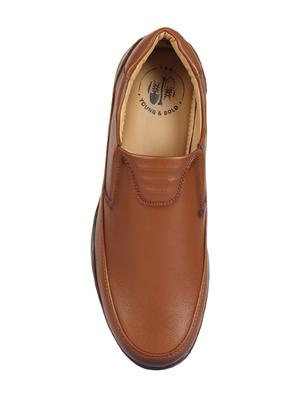 tan leatherette slip ons - 16712940 - Standard Image - 4