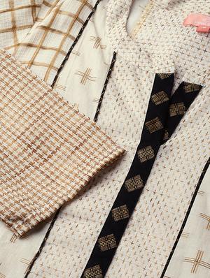 checkered kurta sharara set - 16712956 - Standard Image - 4
