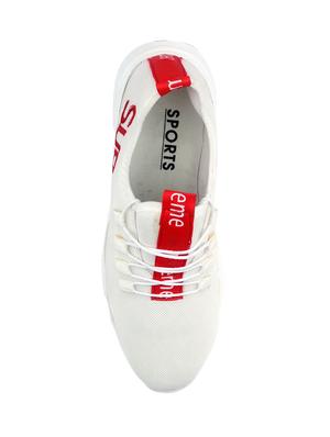 white mesh lace up sport shoes - 16712977 - Standard Image - 4
