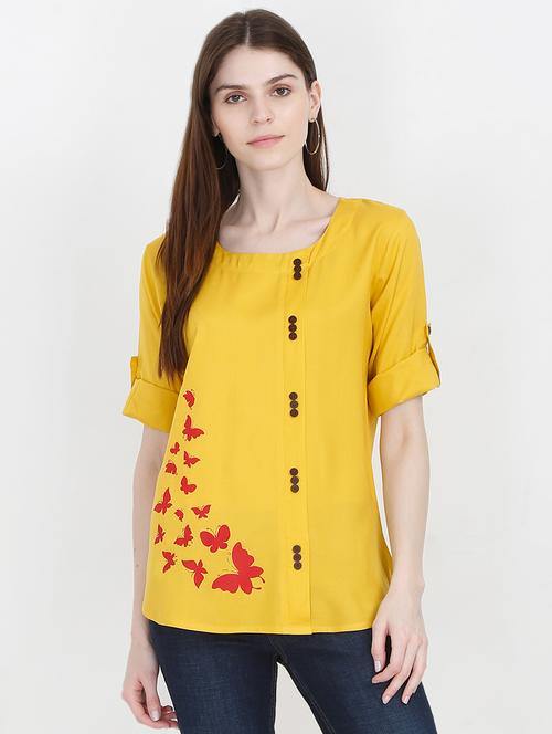roll up sleeved quirky top - 16712984 - Very Small Image - 1