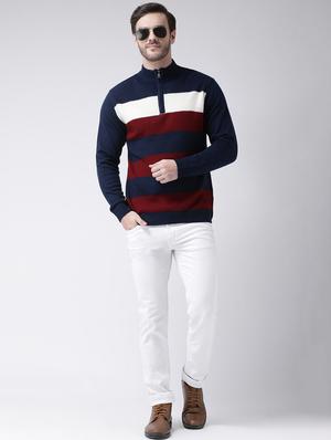 navy blue striped pullover - 16713499 - Standard Image - 4
