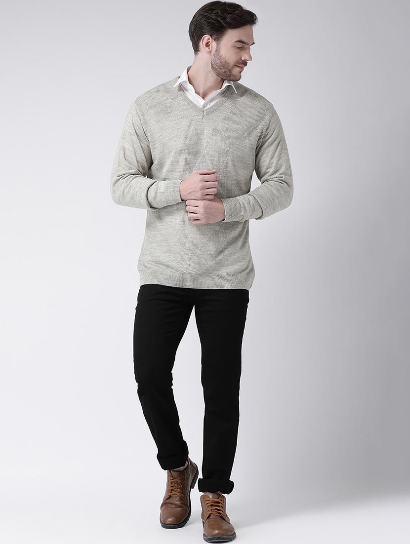 grey solid pullover - 16713507 - Zoom Image - 4