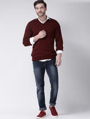 red solid pullover - 16713510 - Standard Image - 4