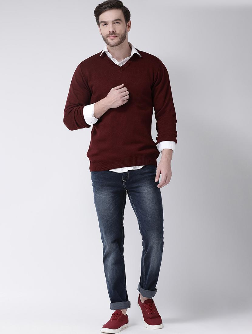 red solid pullover - 16713510 - Zoom Image - 4