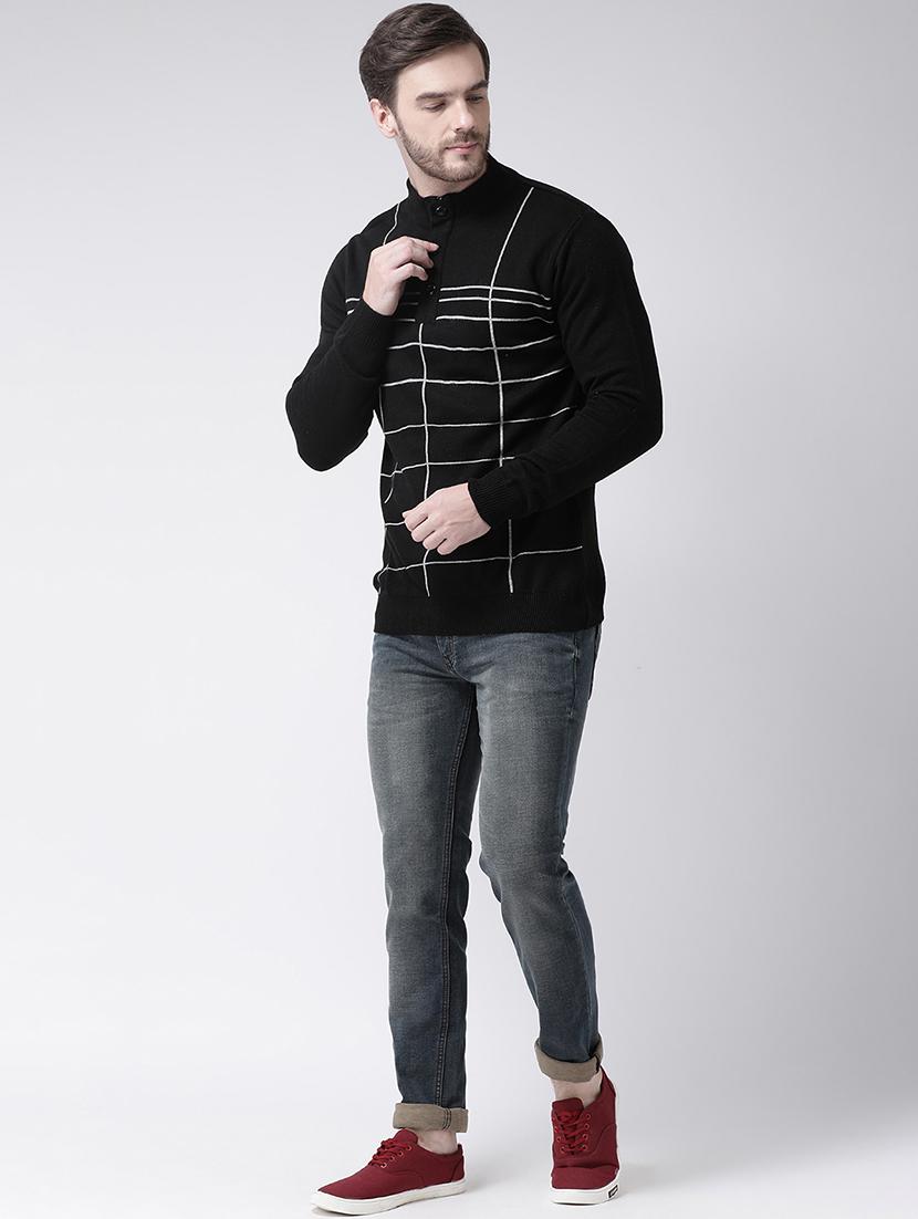 black checkered pullover - 16713512 - Zoom Image - 4