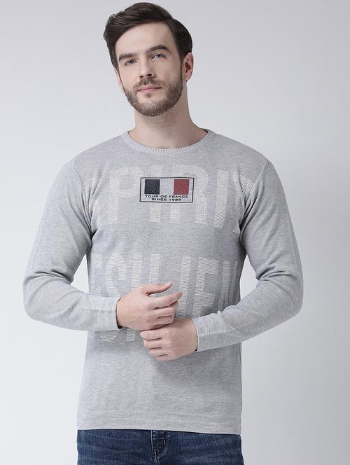 grey printed pullover - 16713536 - Standard Image - 1
