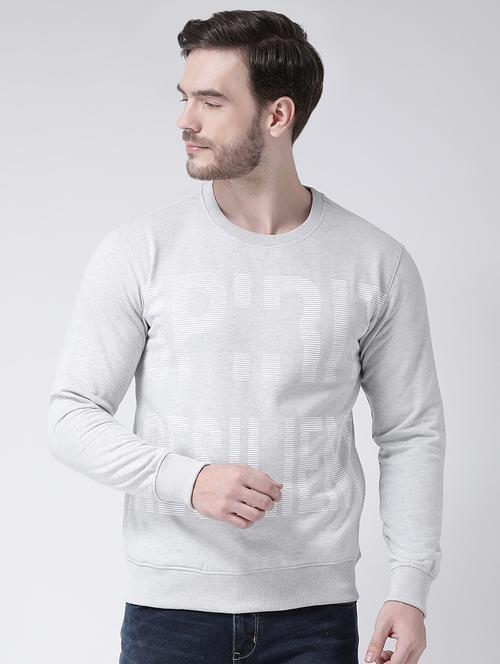 grey front print sweatshirt - 16713569 - Standard Image - 1