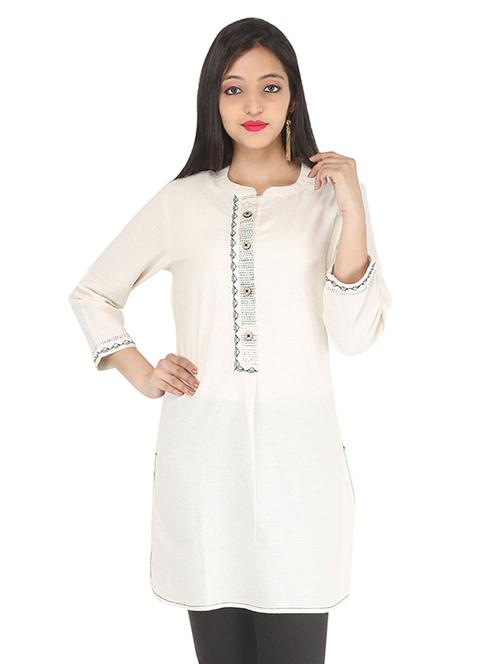 solid straight kurti - 16713584 - Very Small Image - 1