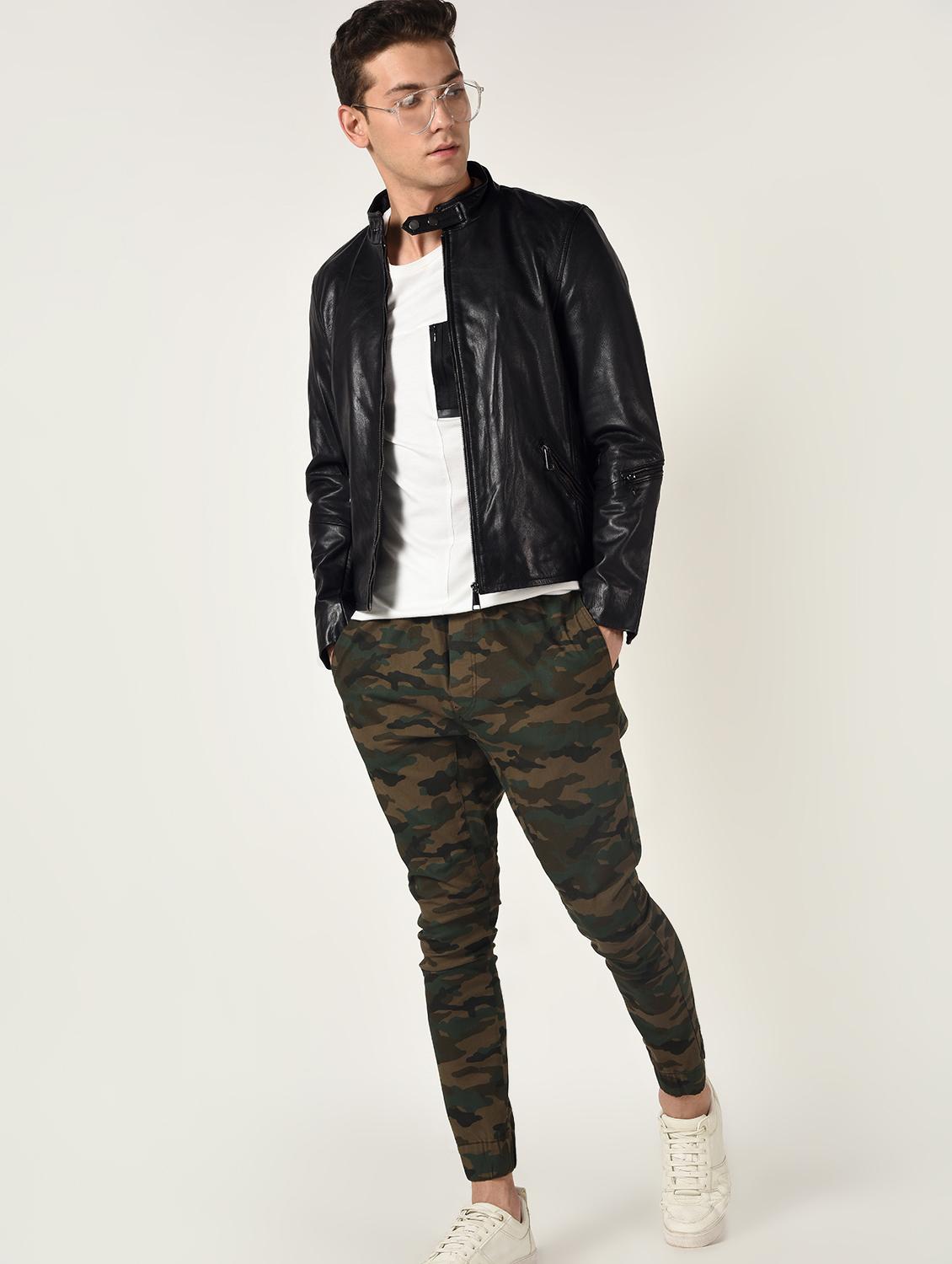 black solid 100% lamb leather jacket - 16713621 - Zoom Image - 4