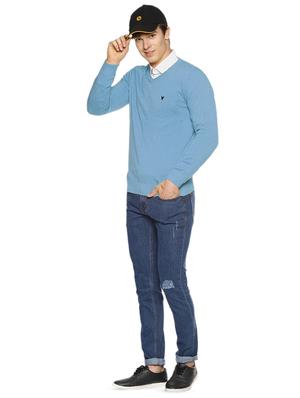 light blue solid pullover - 16713649 - Standard Image - 4