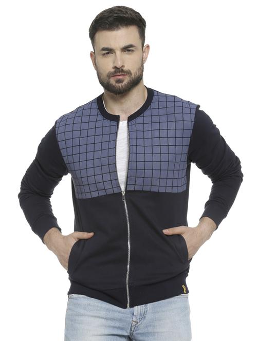 blue checkered casual jacket - 16713884 - Standard Image - 1