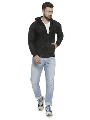 black solid casual jacket - 16713887 - Standard Image - 4