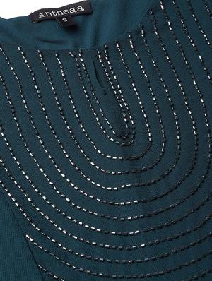 embellished detail cape sleeved dress - 16713926 - Standard Image - 4