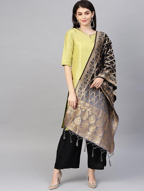 floral banarasi dupatta - 16714103 - Standard Image - 1