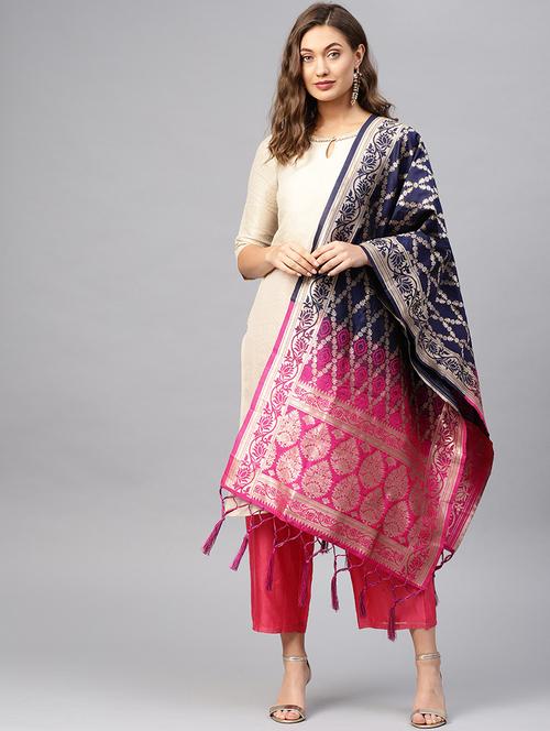 floral banarasi dupatta - 16714113 - Standard Image - 1