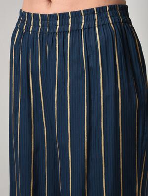 gold print kurta palazzo set - 16714196 - Standard Image - 7