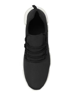 black fabric lace up sport shoes - 16714344 - Standard Image - 4